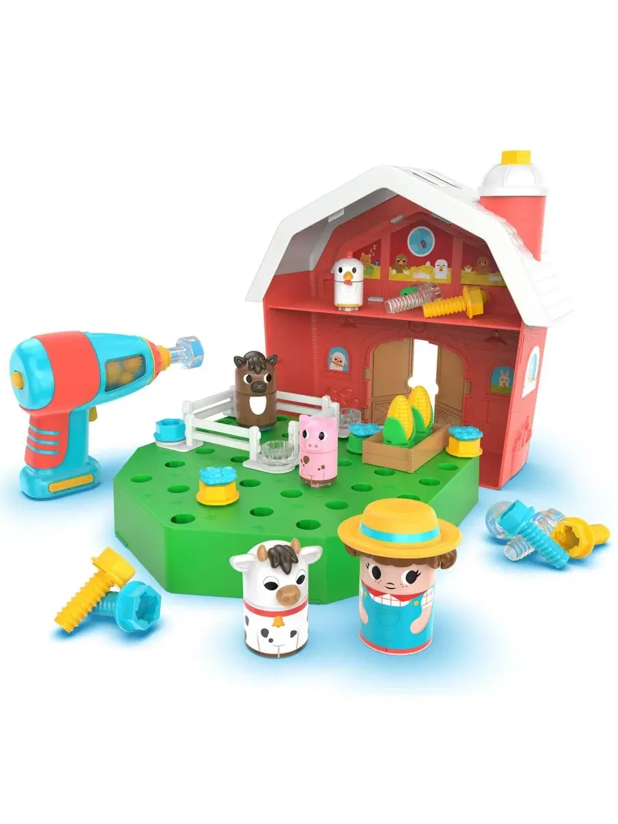 Игровой набор Design Drill Bolt Buddies Barn Educational Insights — изображение 6 из 7, мульти