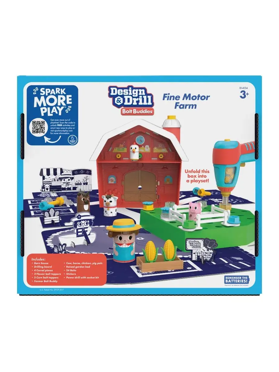 Игровой набор Design Drill Bolt Buddies Barn Educational Insights — изображение 7 из 7, мульти