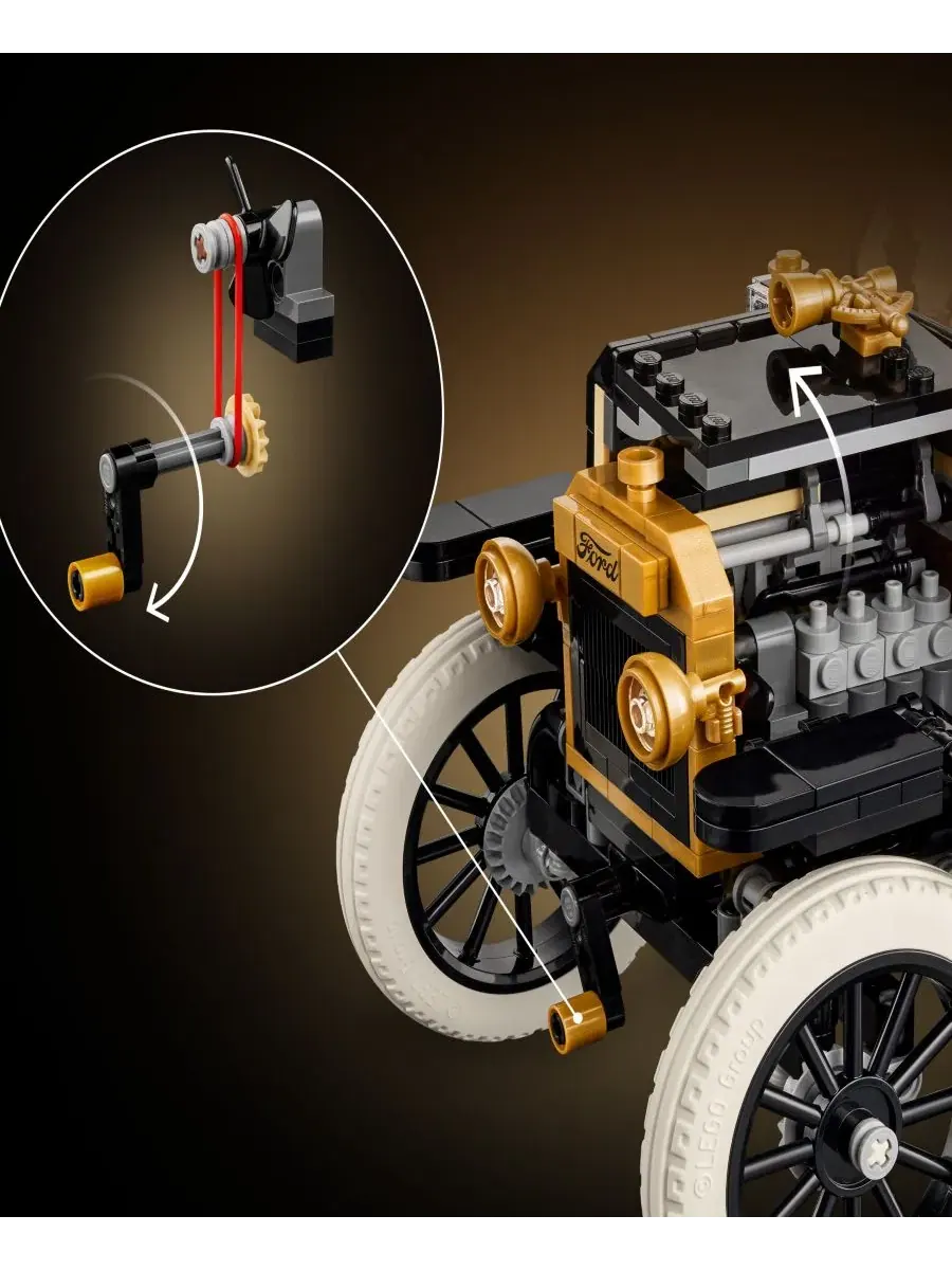 Набор для сборки модели винтажного автомобиля Ford Model T от Icons, 11376 Lego — изображение 6 из 7, нет цвета