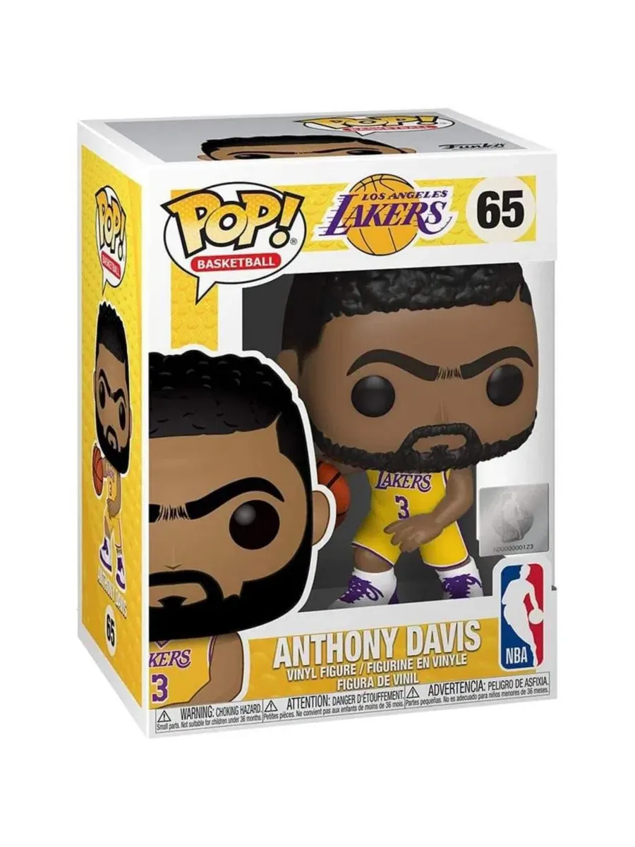 Фигурка Энтони Дэвиса из серии POP Vinyl с символикой баскетбольной команды «Лос-Анджелес Лейкерс»