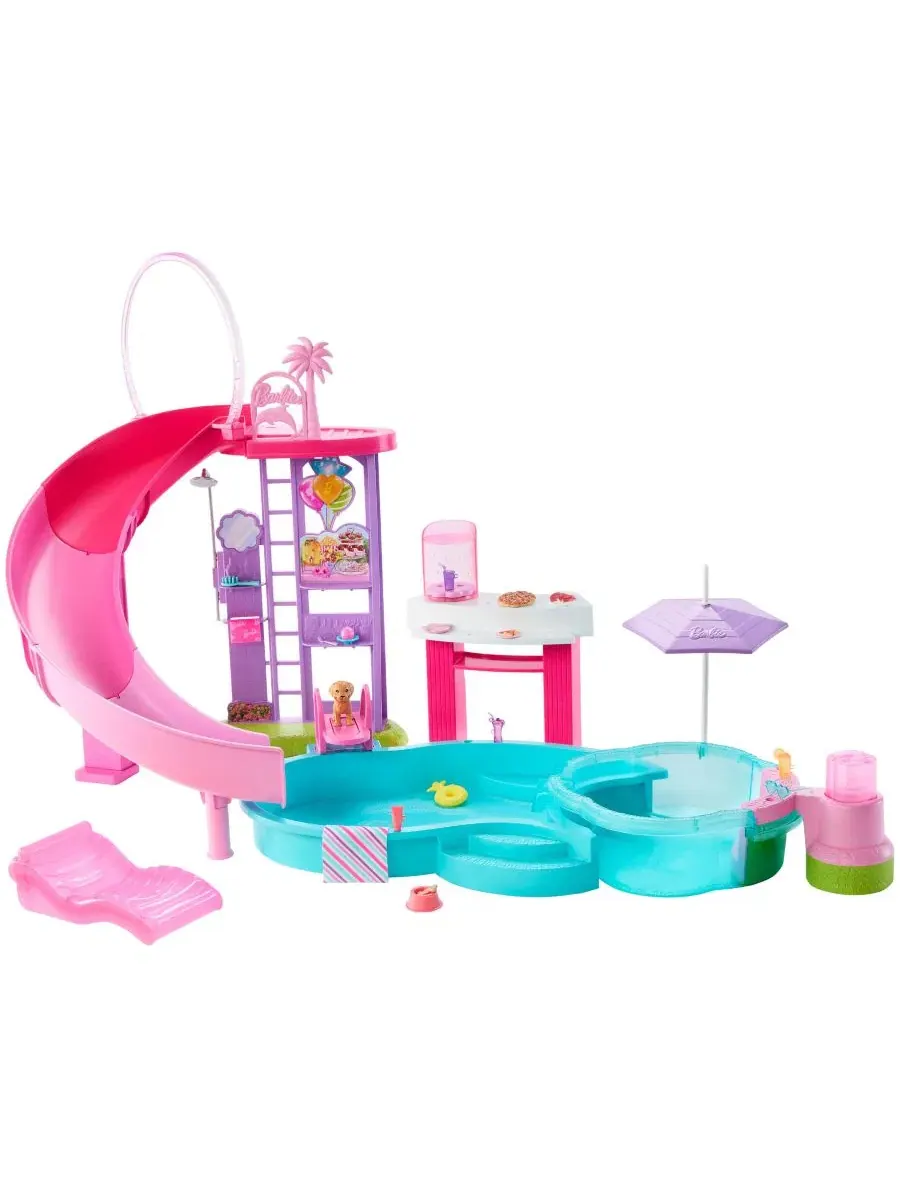 Игровой набор с бассейном и горкой Barbie Dream Pool