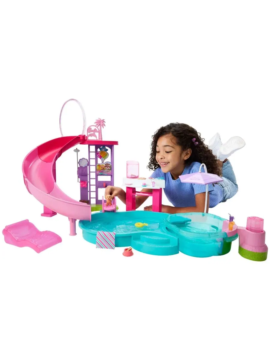 Игровой набор с бассейном и горкой Barbie Dream Pool — изображение 2 из 6, мульти