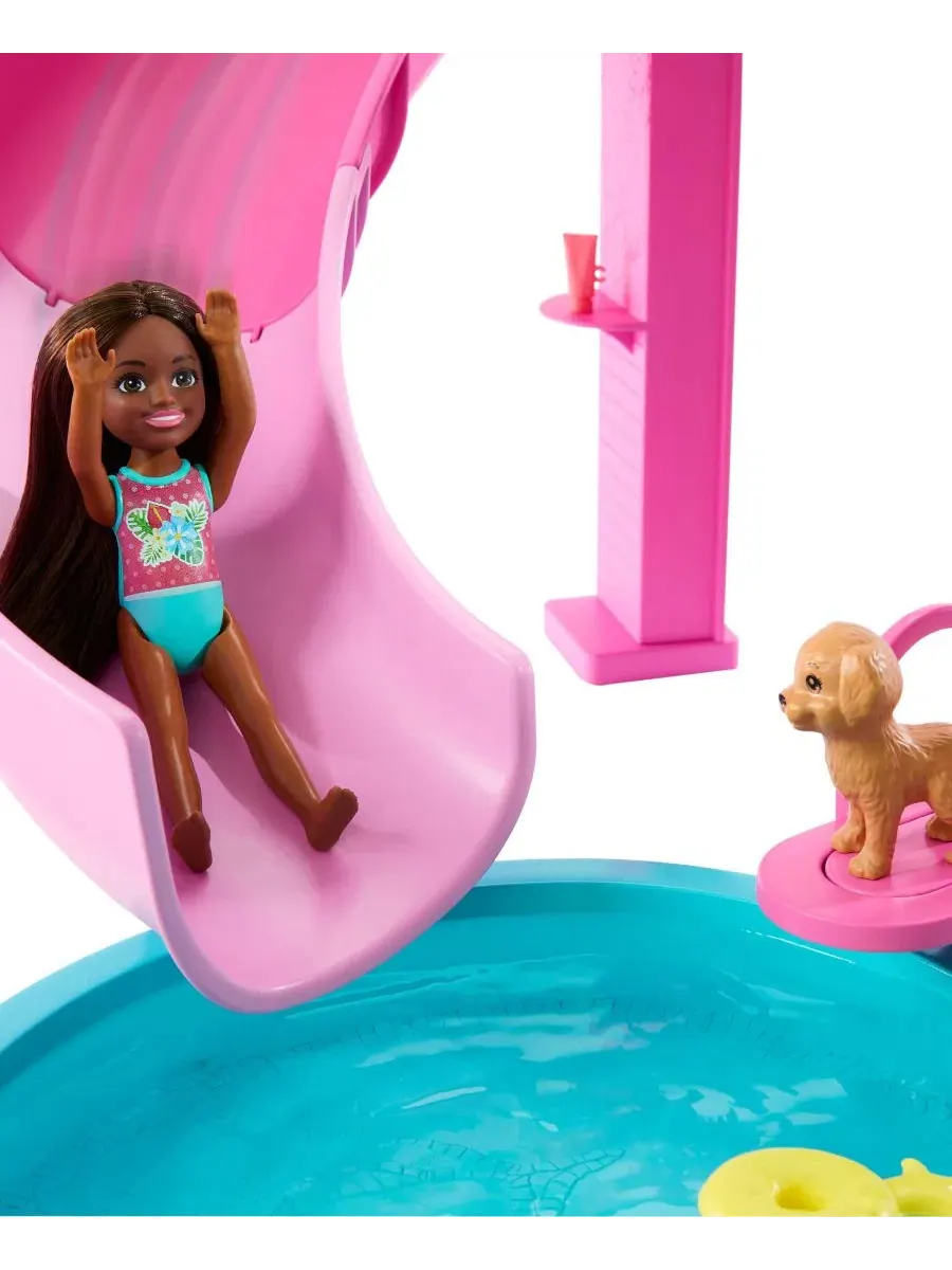 Игровой набор с бассейном и горкой Barbie Dream Pool — изображение 4 из 6, мульти