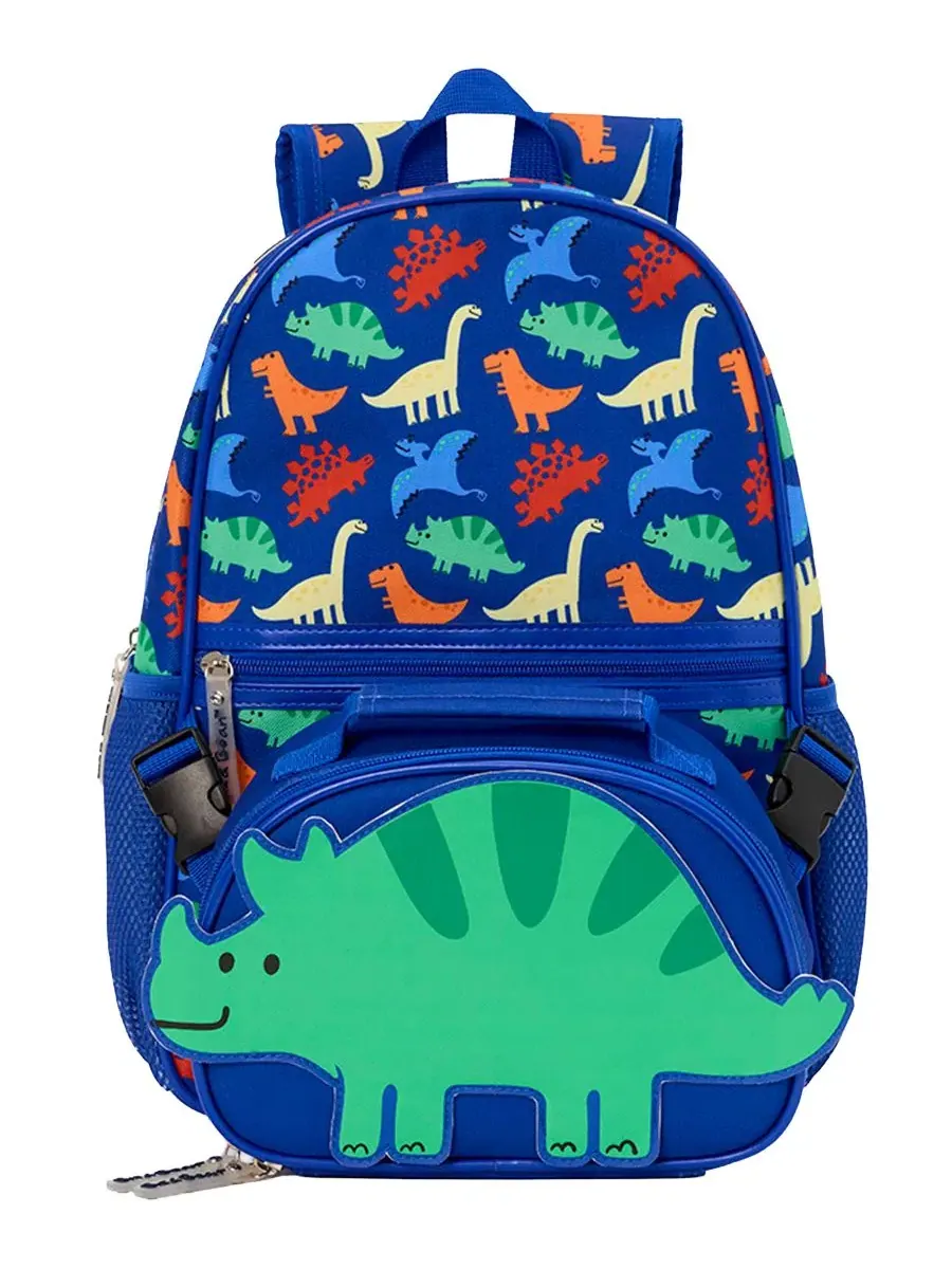 Детский рюкзак с ланч-боксом Dinosaur Preschool Backpack Biz & Bean