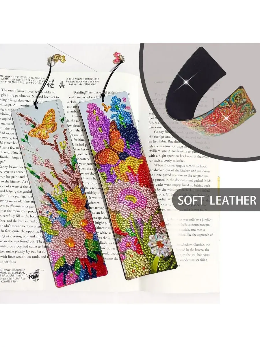 Набор для творчества «Painting Bookmark DIY Kit» с алмазной вышивкой GNUADZ, Four Flower — изображение 2 из 4
