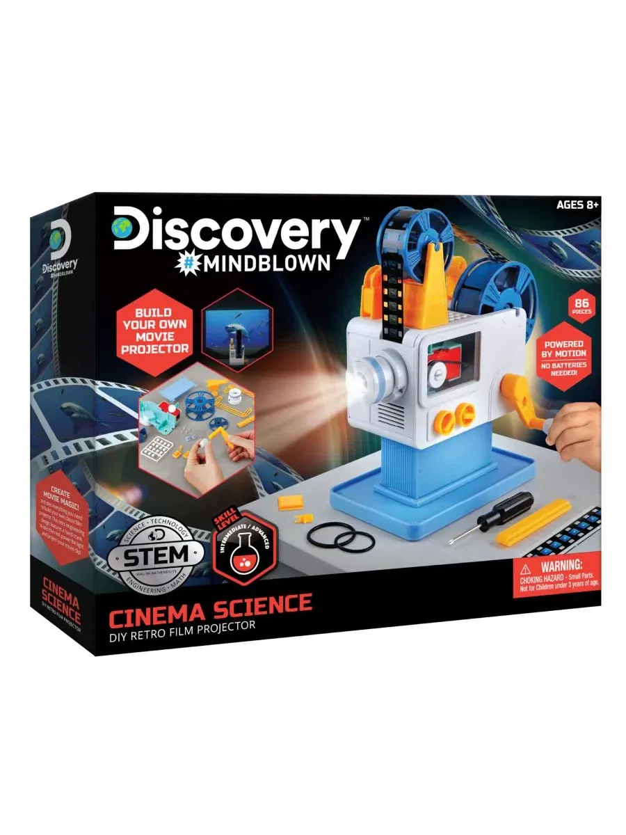 Самодельный кинопроектор Cinema Science из 83 деталей в стиле ретро Discovery — изображение 3 из 4