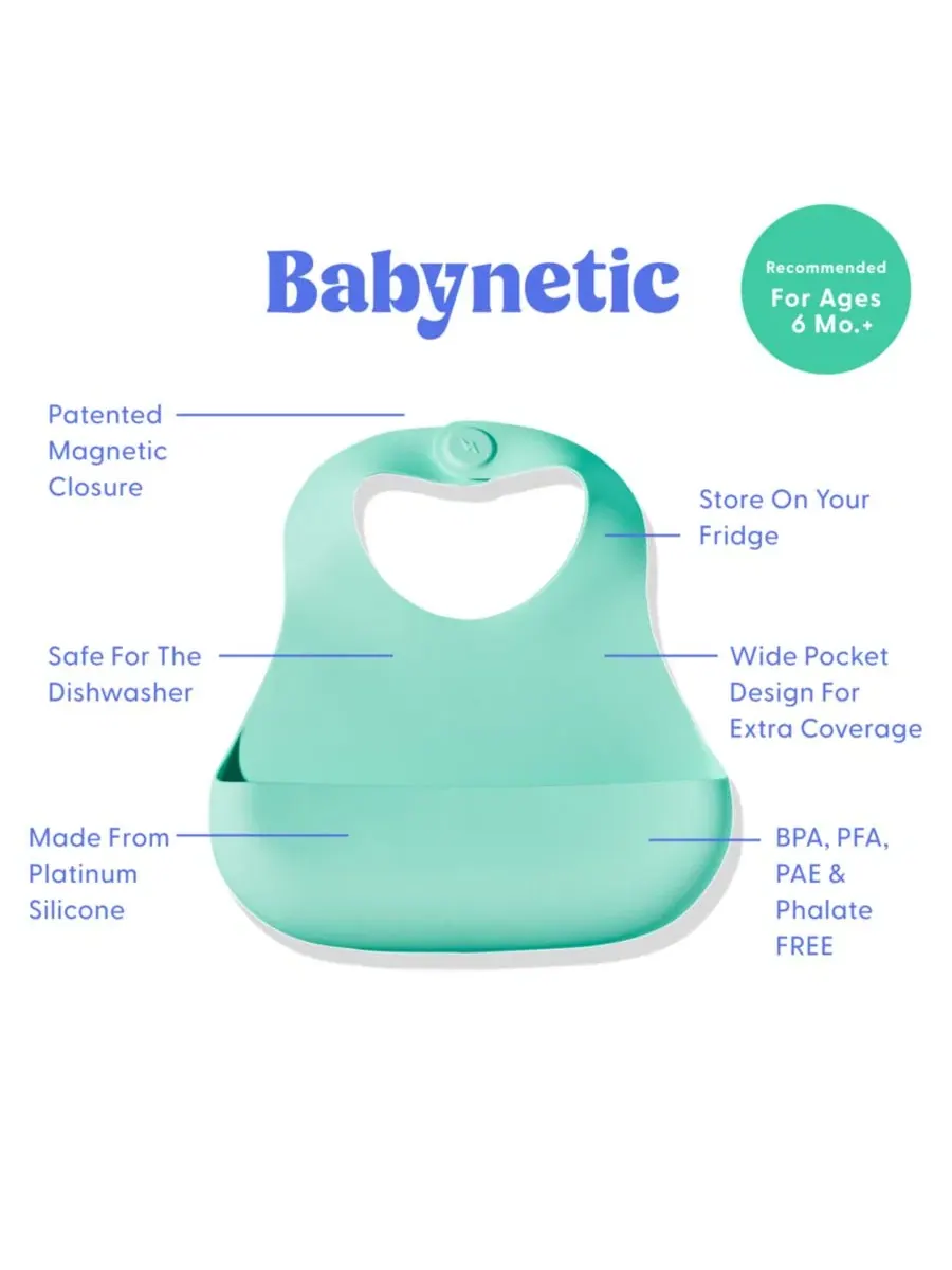 Детский силиконовый нагрудник с магнитами, унисекс Babynetic — изображение 3 из 7
