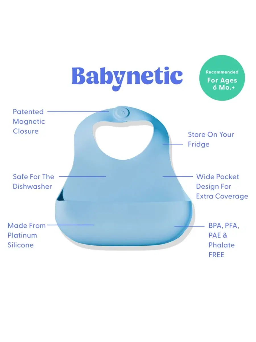 Детский силиконовый нагрудник с магнитами, унисекс Babynetic — изображение 3 из 6