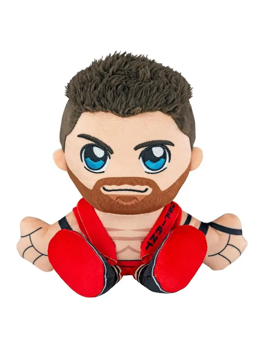 Мягкая плюшевая игрушка Курича в сидячем положении, WWE LA Knight, 20 см (20 см) - в стиле чиби