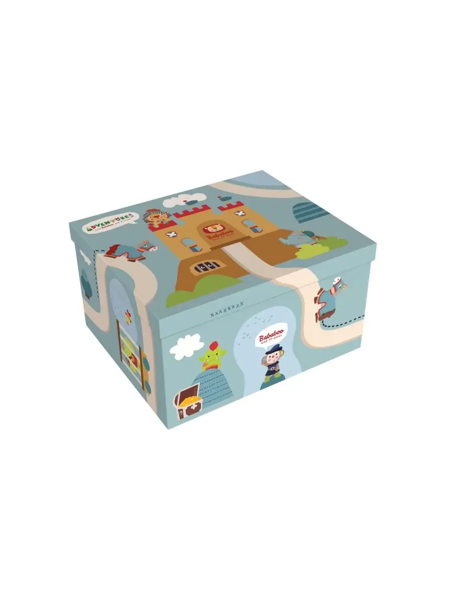 Деревянный игровой набор Замок с поездом, 45 деталей, Castle Play World Bababoo and friends, Open — изображение 2 из 6