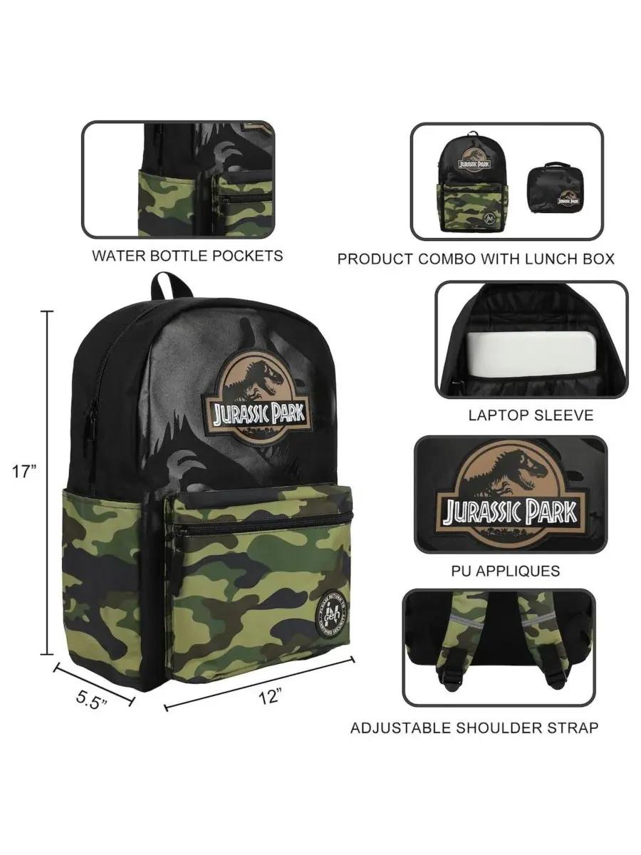 Набор INGEN Camo: рюкзак и сумка для обеда (43 см) Jurassic Park, Jurassic Park Ingen — изображение 3 из 7