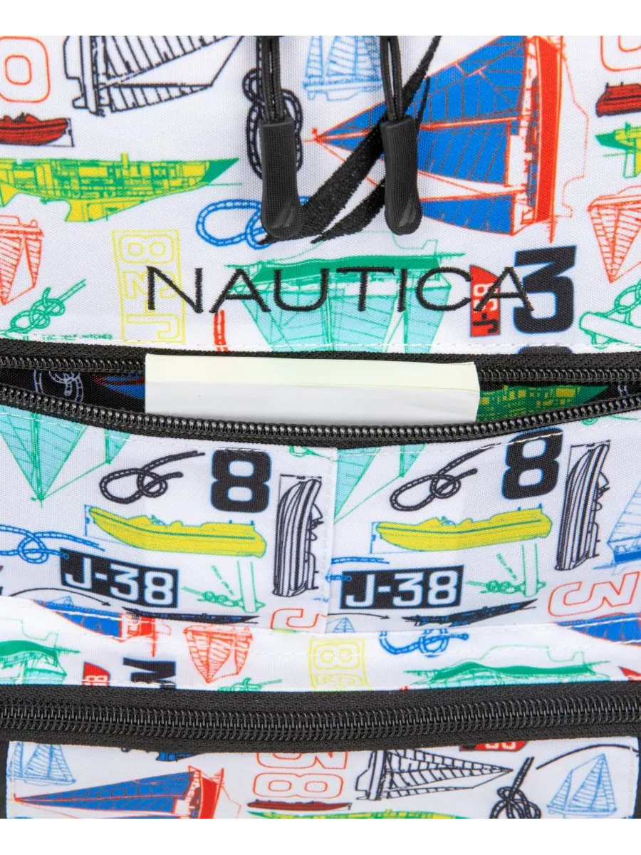 Детский школьный рюкзак, высота 40 см Nautica, цвет sailboats — изображение 6 из 8