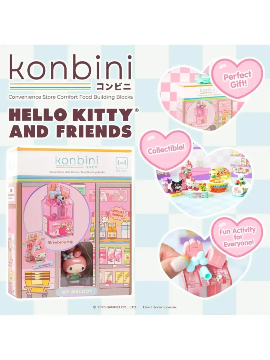 Набор фигурок Sanrio Hello Kitty and Friends Konbini Series - милый конструктор, отличный подарок — изображение 4 из 7