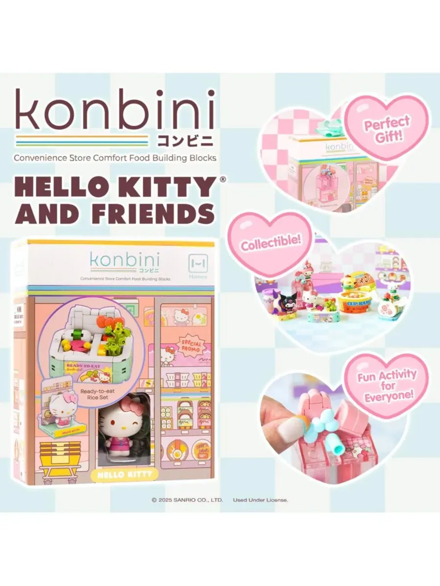 Набор фигурок Sanrio Hello Kitty and Friends Konbini Series - милый конструктор, отличный подарок — изображение 4 из 7