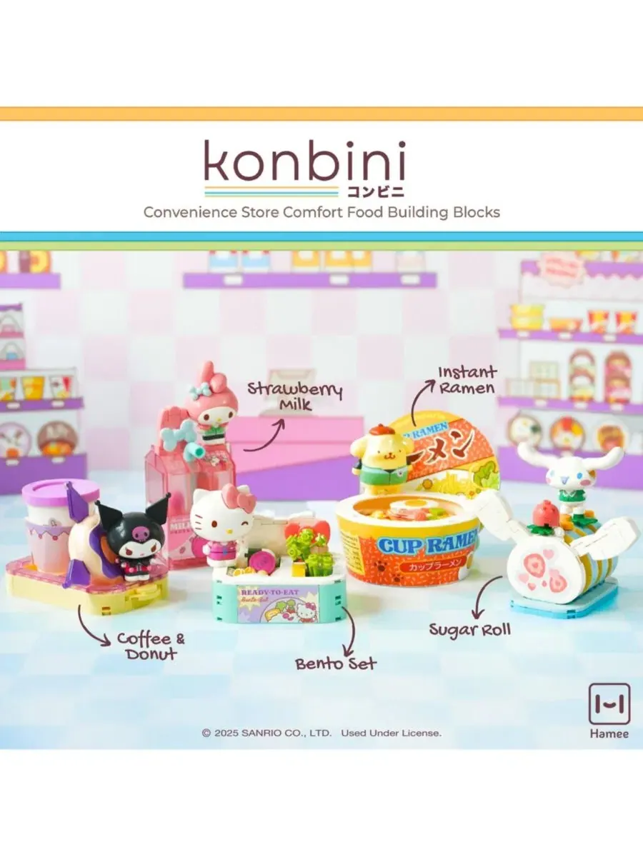 Набор фигурок Sanrio Hello Kitty and Friends Konbini Series - милый конструктор, отличный подарок — изображение 2 из 7