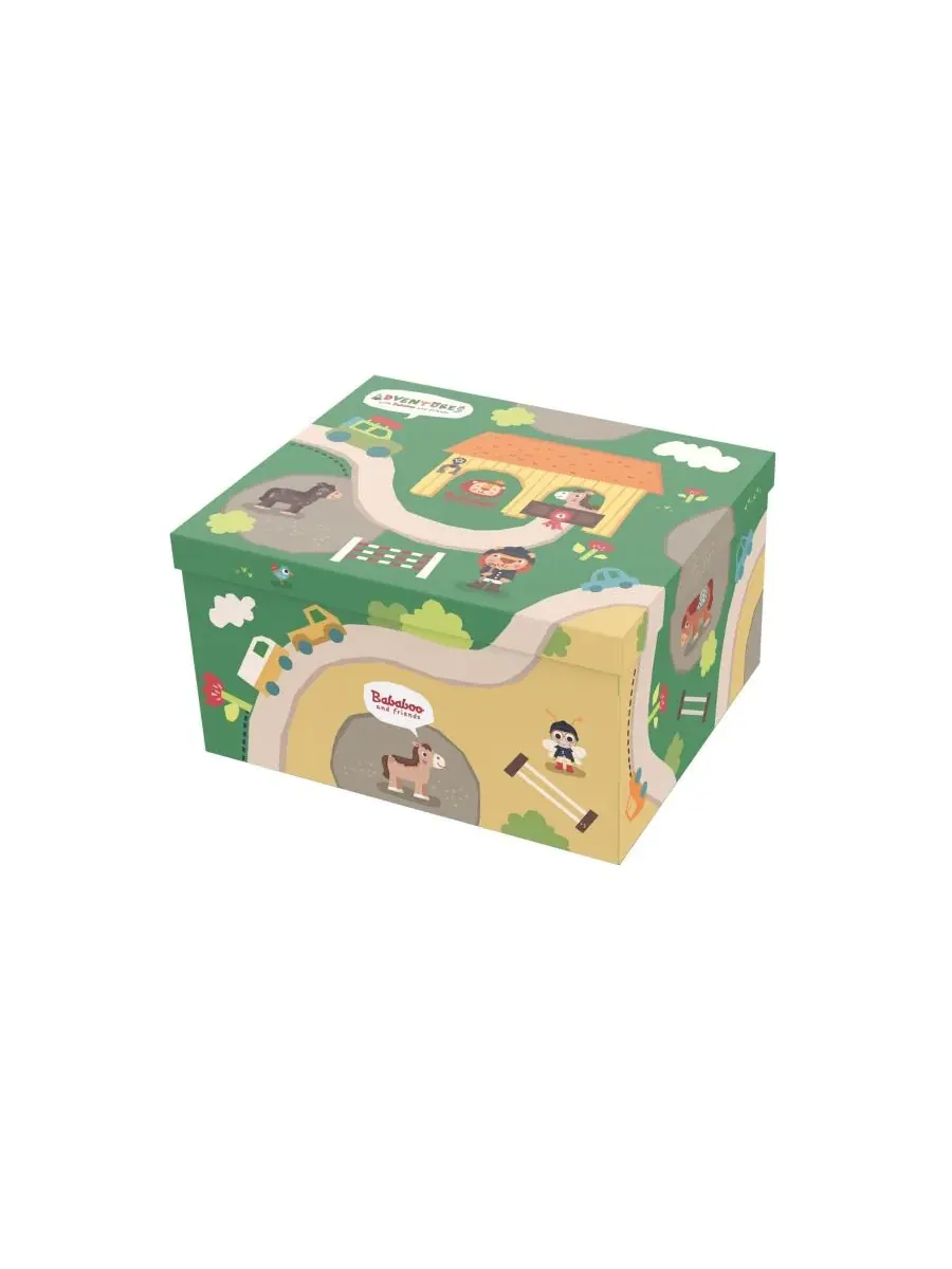 Деревянный игровой набор с конюшней и поездом Bababoo and friends, Horse Stable Play World, Open — изображение 2 из 6