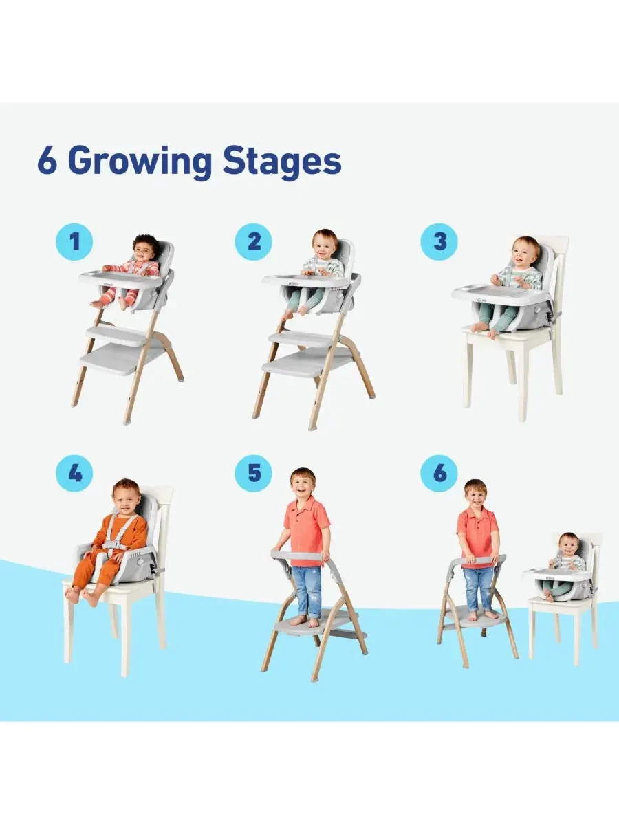 Детский стульчик для кормления Baby EveryStep Slim 6-в-1 Graco — изображение 5 из 6
