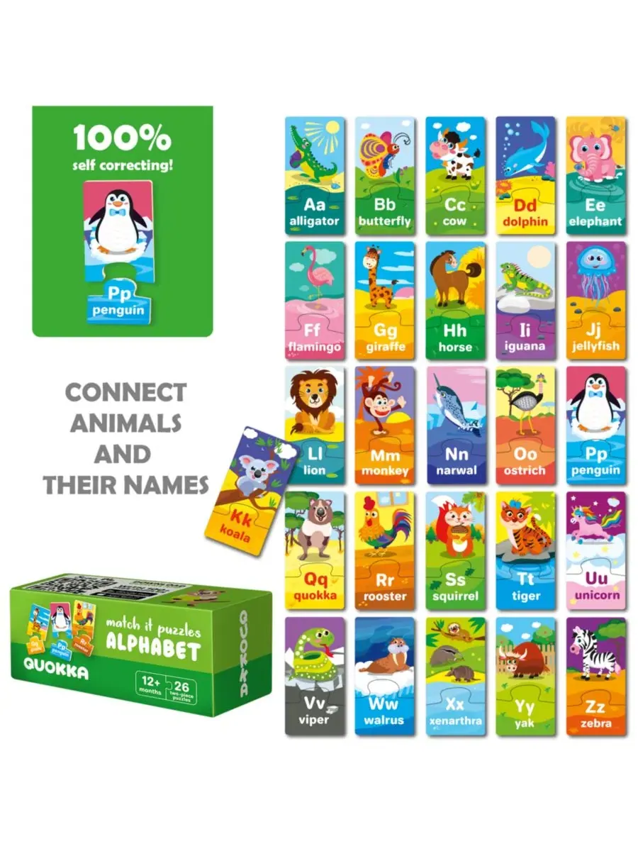 Обучающий набор пазлов для малышей 5X MEGASET, Numbers, Animals, Opposites Quokka, Cartoonish — изображение 2 из 8