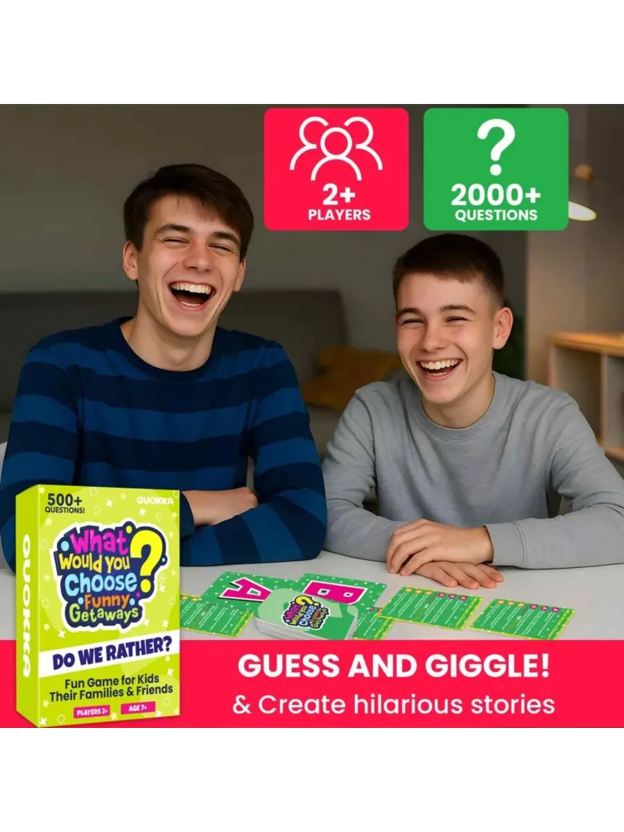 Настольная игра с 500 вопросами What Would You Choose Quokka, Hilarious Situations Set Of 4 — изображение 4 из 6