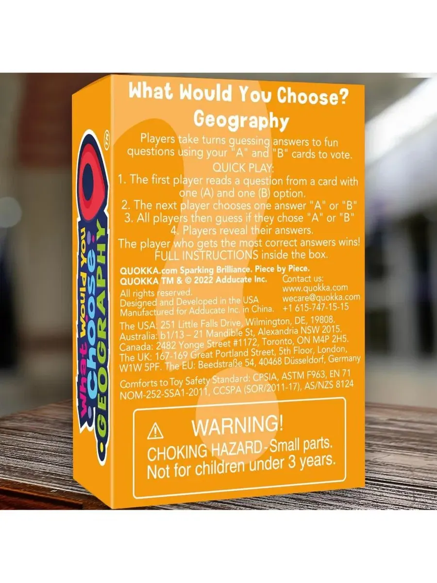 Настольная карточная игра What Would You Choose Quokka, Geography — изображение 7 из 7