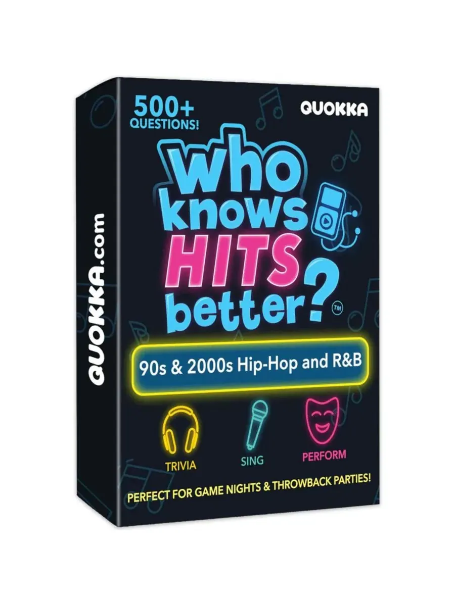 Настольная игра-викторина 500+ вопросов Who Knows Hits Better? Quokka, Hits Rnb