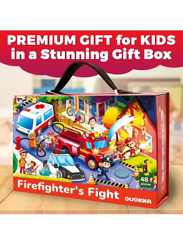 Гигантские напольные пазлы размером 2x3 фута для детей 4-6 лет Quokka, firetruck — изображение 2 из 4
