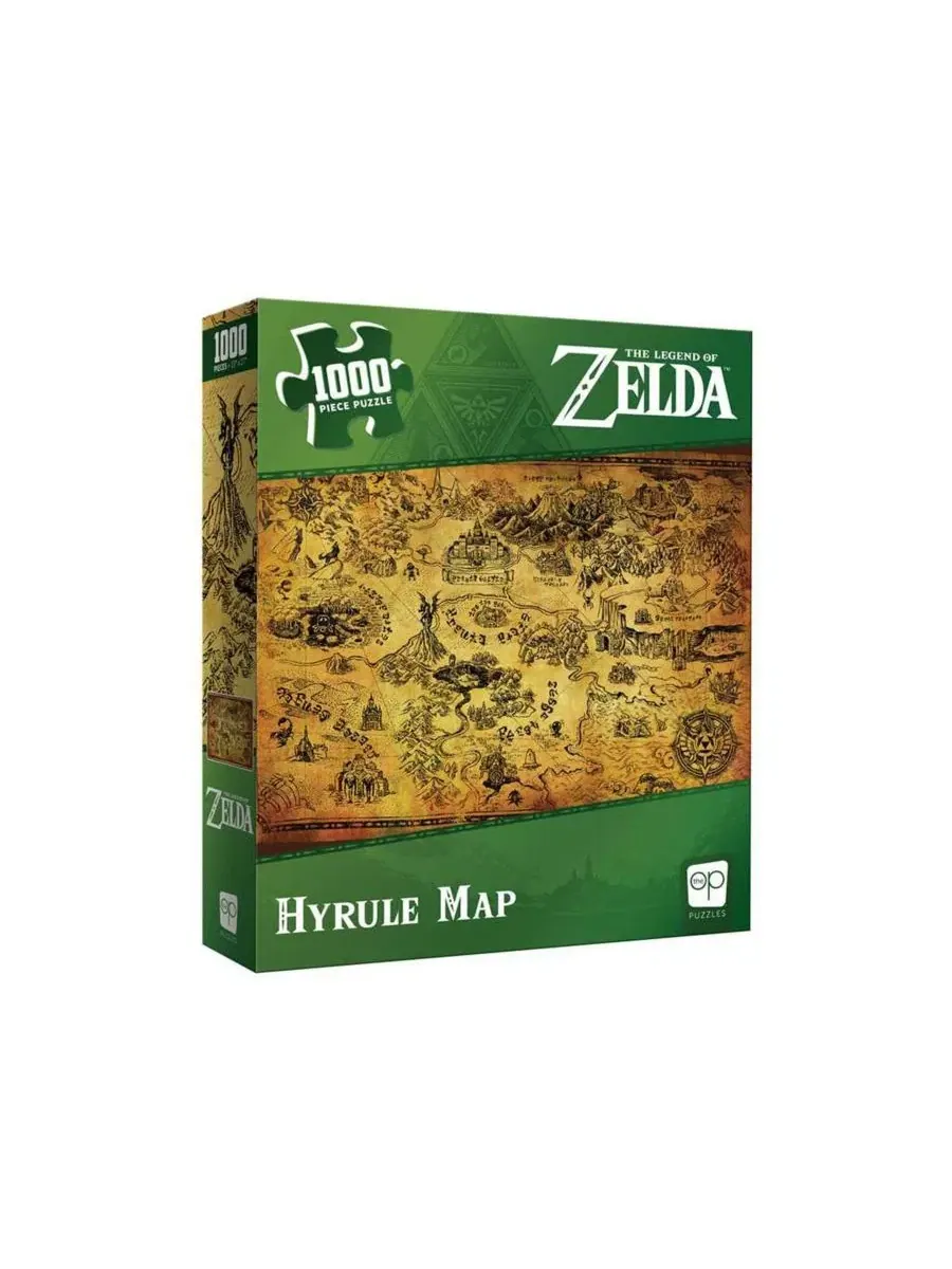 Пазл «Карта Хайрула из Legend Of Zelda» (1000 деталей) Usaopoly — без цвета