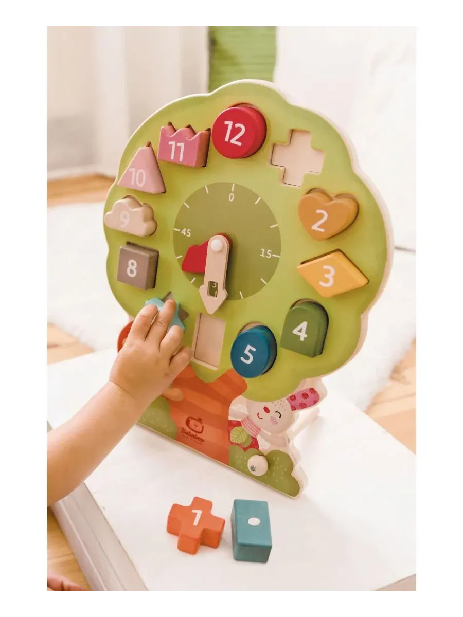 Развивающая игрушка сортер-часы Wonder Tree Shape Sorting Clock Bababoo and friends, Open — изображение 6 из 7