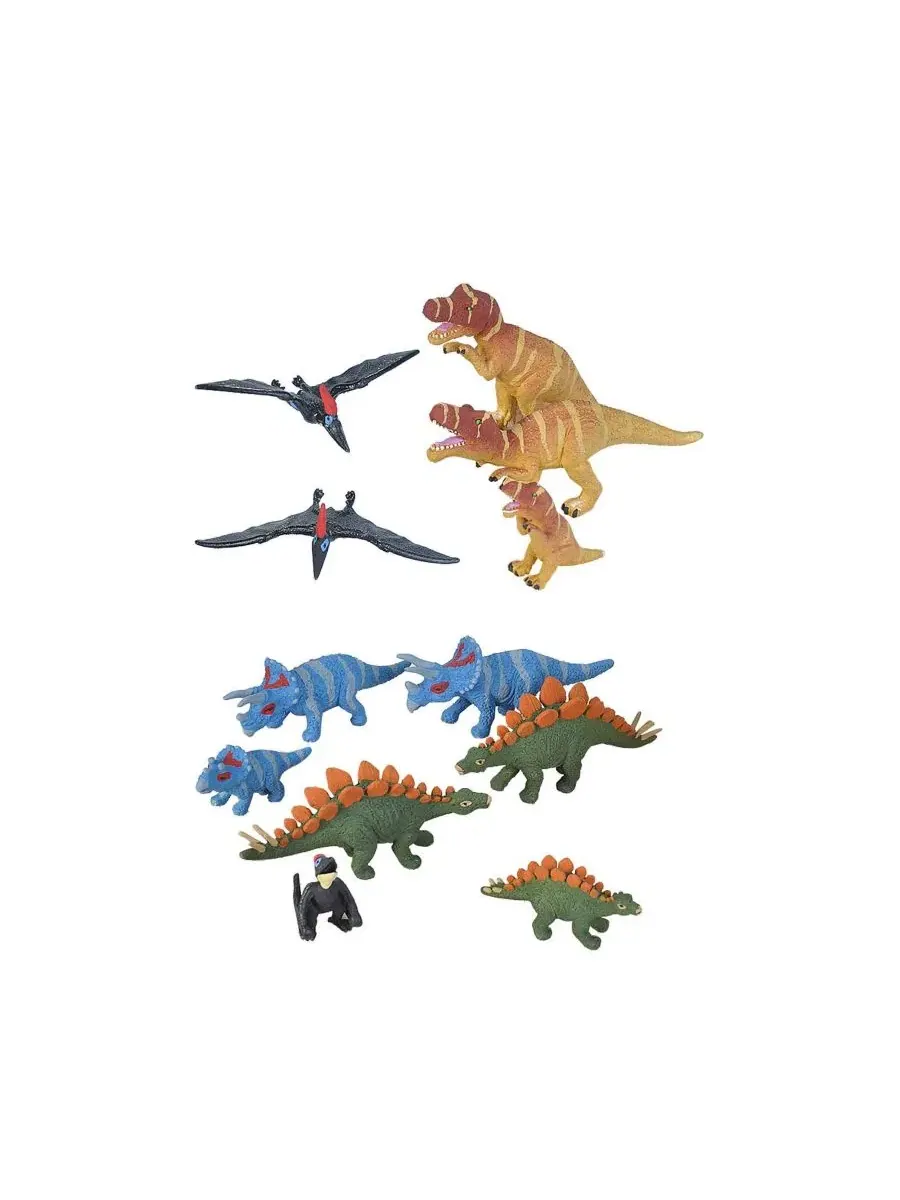 Набор фигурок динозавров, 12 шт., Nature Tube Dinosaur Family Wild Republic — изображение 2 из 2