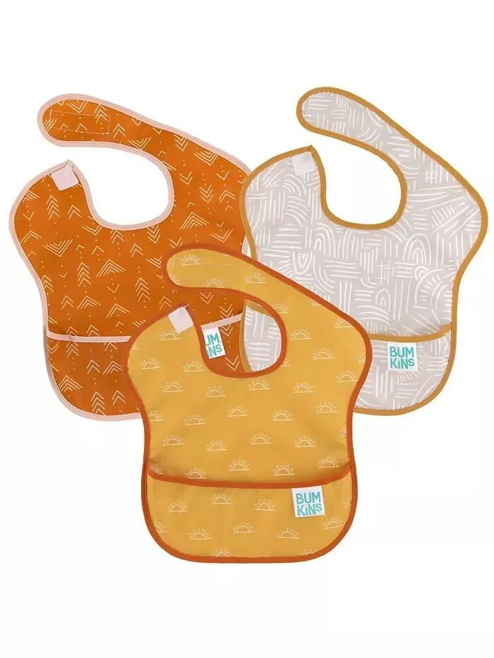 Нагрудники Super Bib для маленьких мальчиков и девочек, 3 шт Bumkins