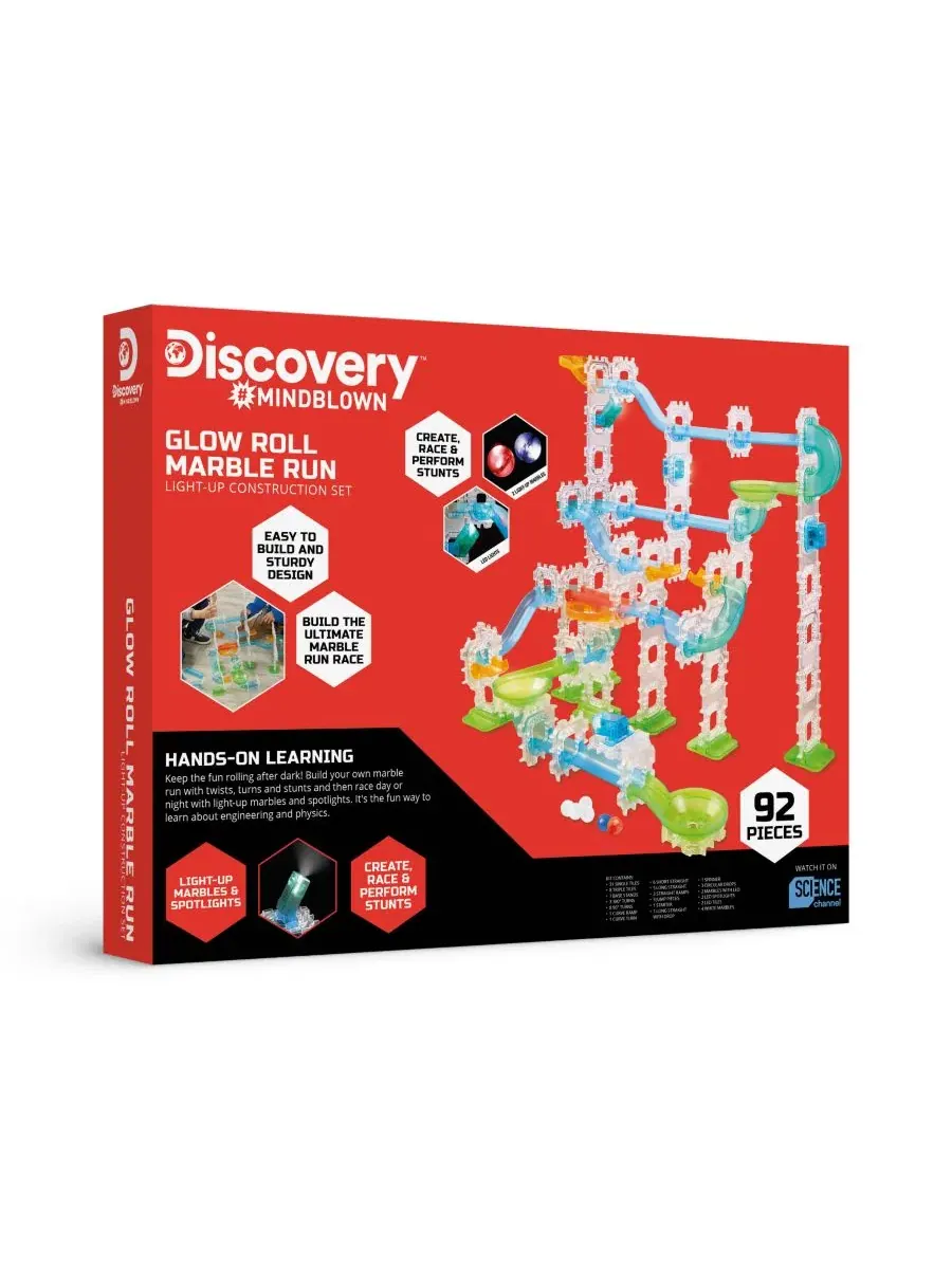 Конструктор MINDBLOWN Glow Roll Marble Run с подсветкой, 92 детали Discovery Kids — изображение 3 из 11
