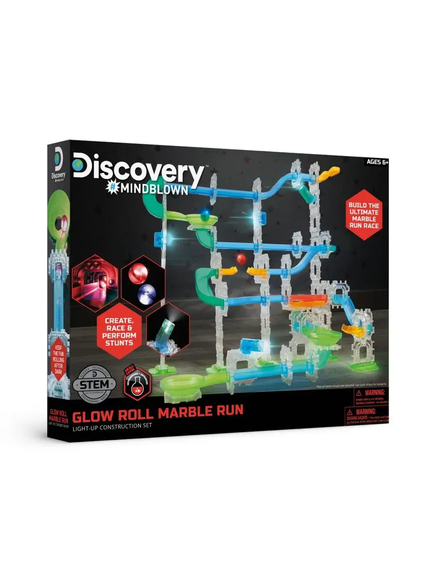 Конструктор MINDBLOWN Glow Roll Marble Run с подсветкой, 92 детали Discovery Kids — изображение 4 из 11