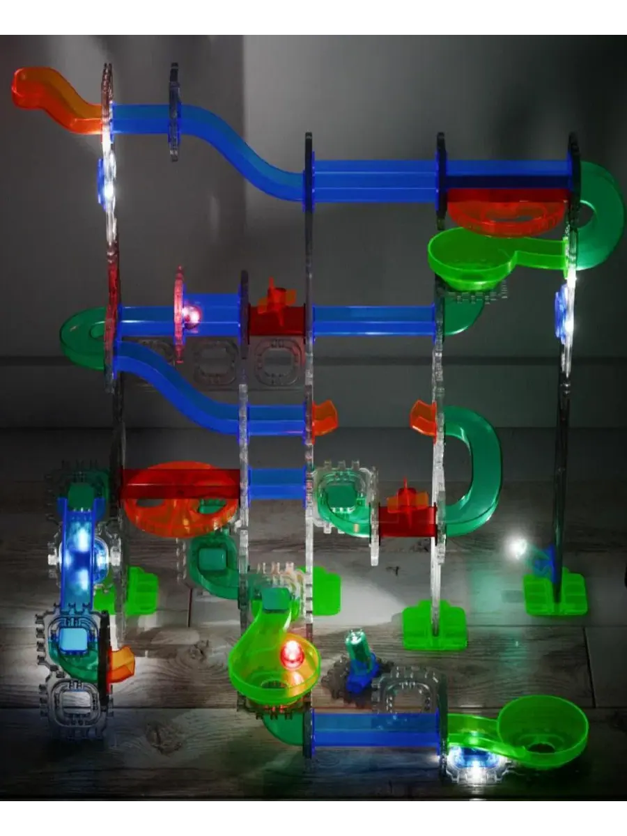 Конструктор MINDBLOWN Glow Roll Marble Run с подсветкой, 92 детали Discovery Kids — изображение 5 из 11