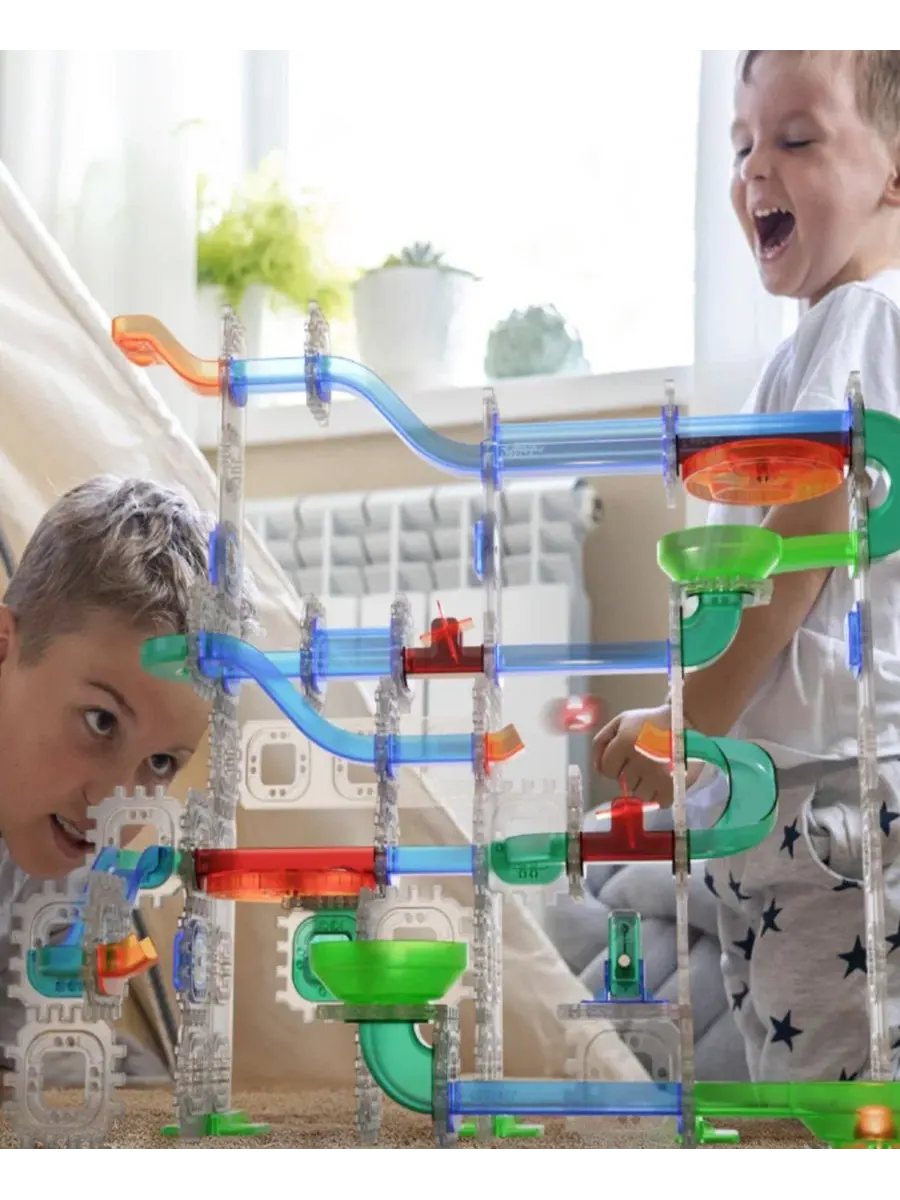 Конструктор MINDBLOWN Glow Roll Marble Run с подсветкой, 92 детали Discovery Kids — изображение 10 из 11