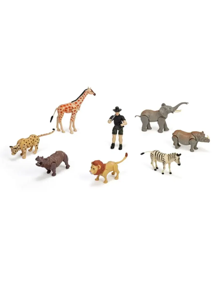 Набор игровой Safari с подвижными фигурками, 8 видов африканских животных и гид Wild Republic — изображение 2 из 3
