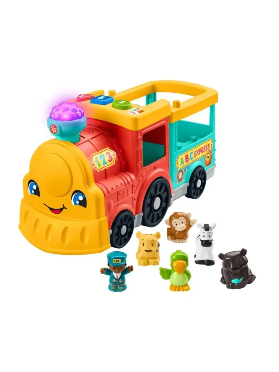 Набор "Маленькие человечки: поезд с животными ABC" Fisher Price — без цвета