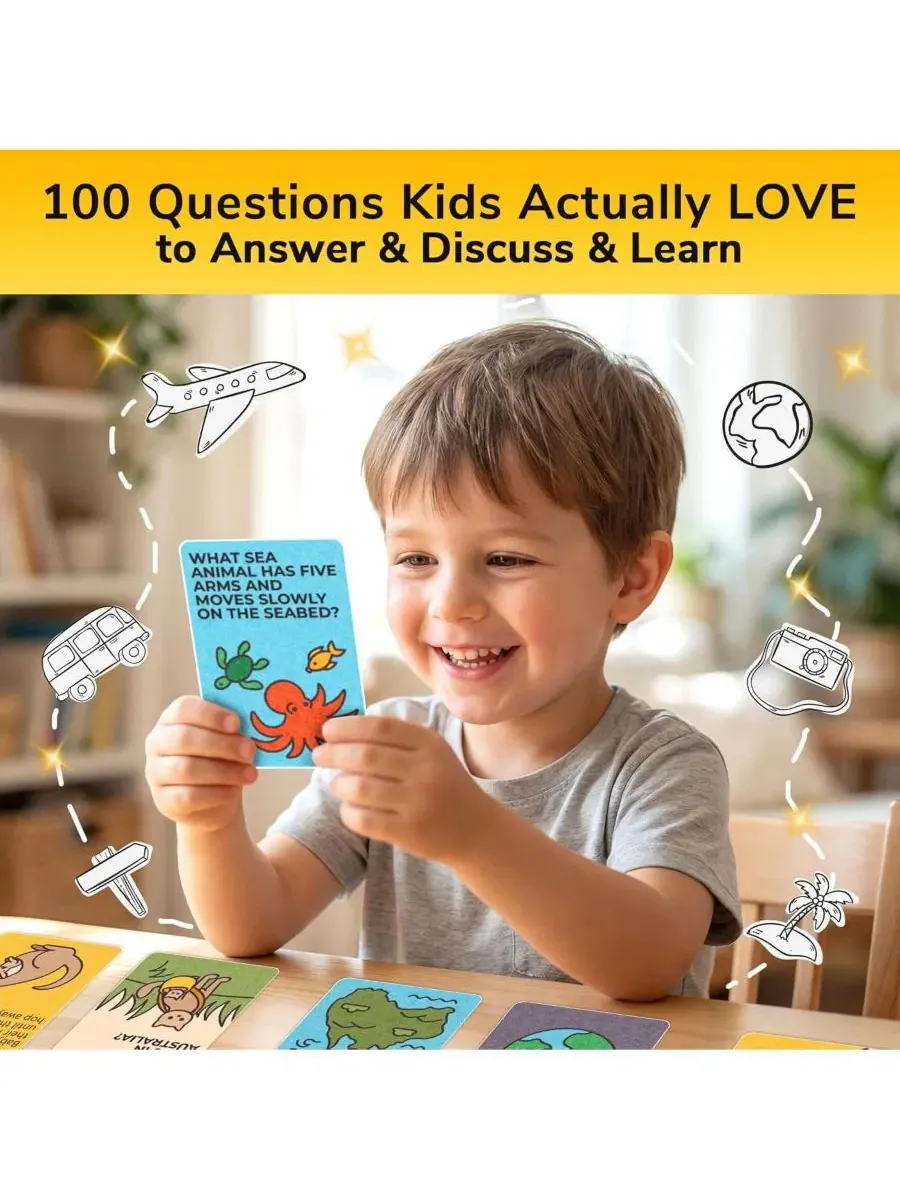 Настольная игра-викторина для детей 4+ лет, 100 карточек Quokka, World — изображение 4 из 6