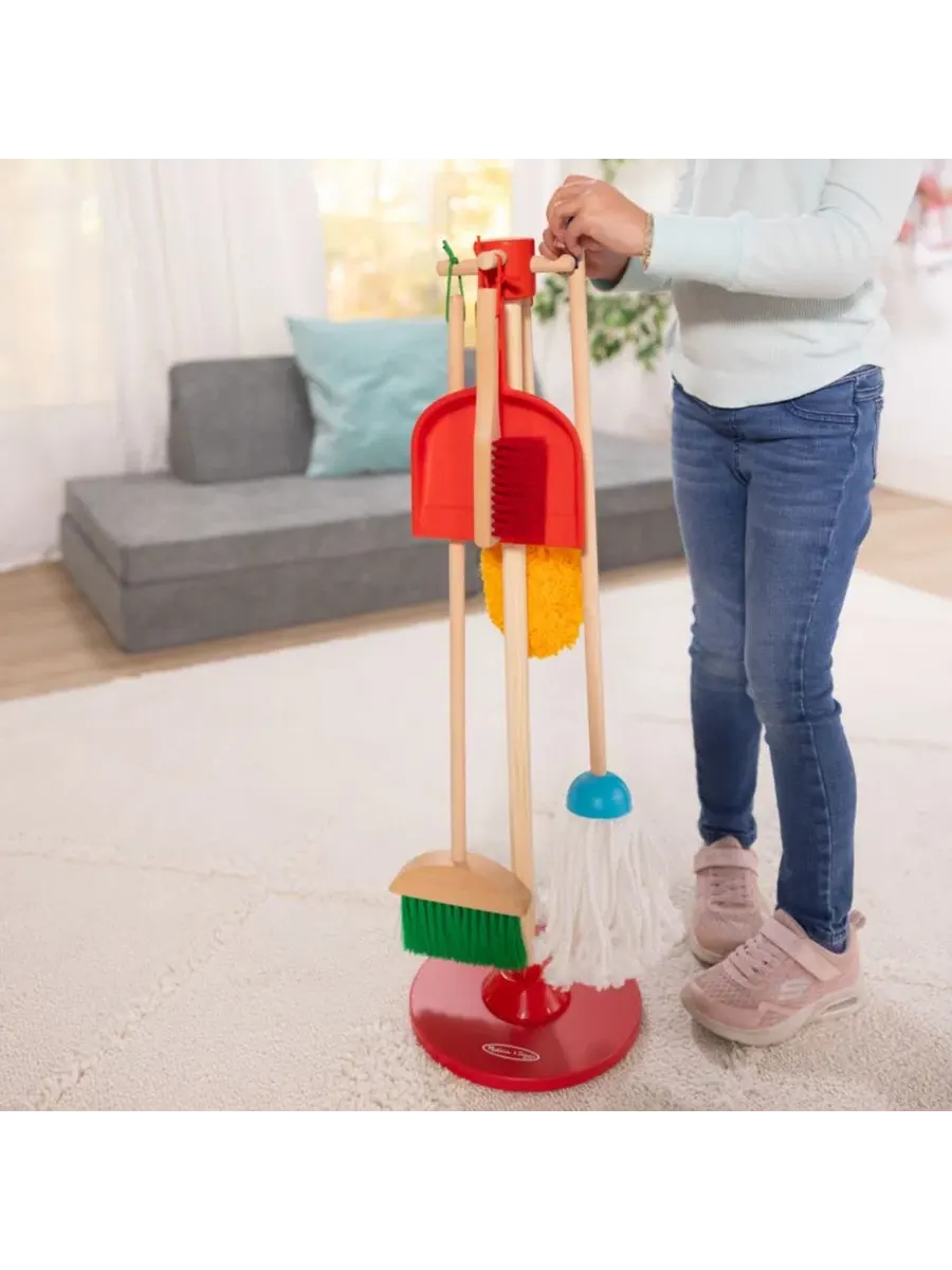 Игровой набор уборочных принадлежностей Melissa & Doug Let's Play House Dust! Sweep! Mop!, One Color — изображение 7 из 7