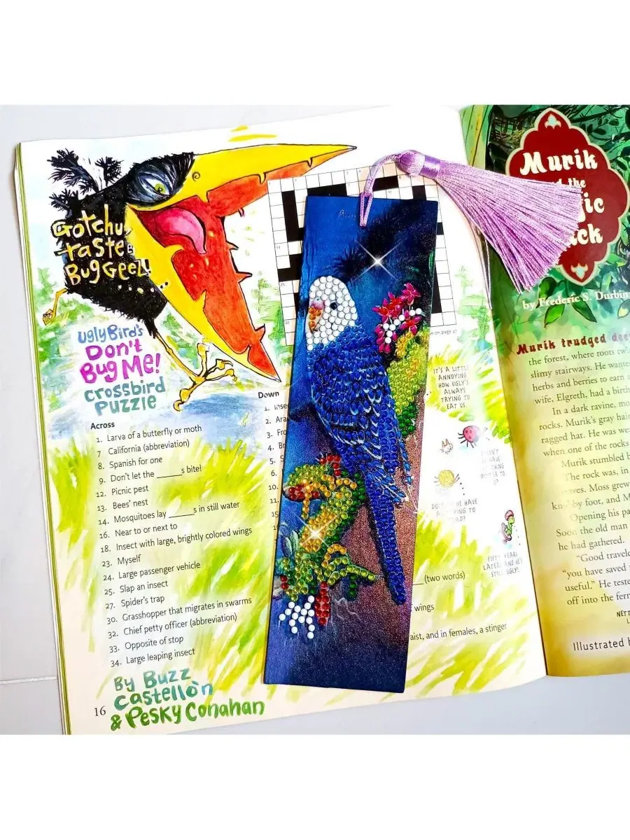 Набор для вышивания алмазной мозаикой Painting Bookmark DIY Kit Birds — изображение 4 из 4