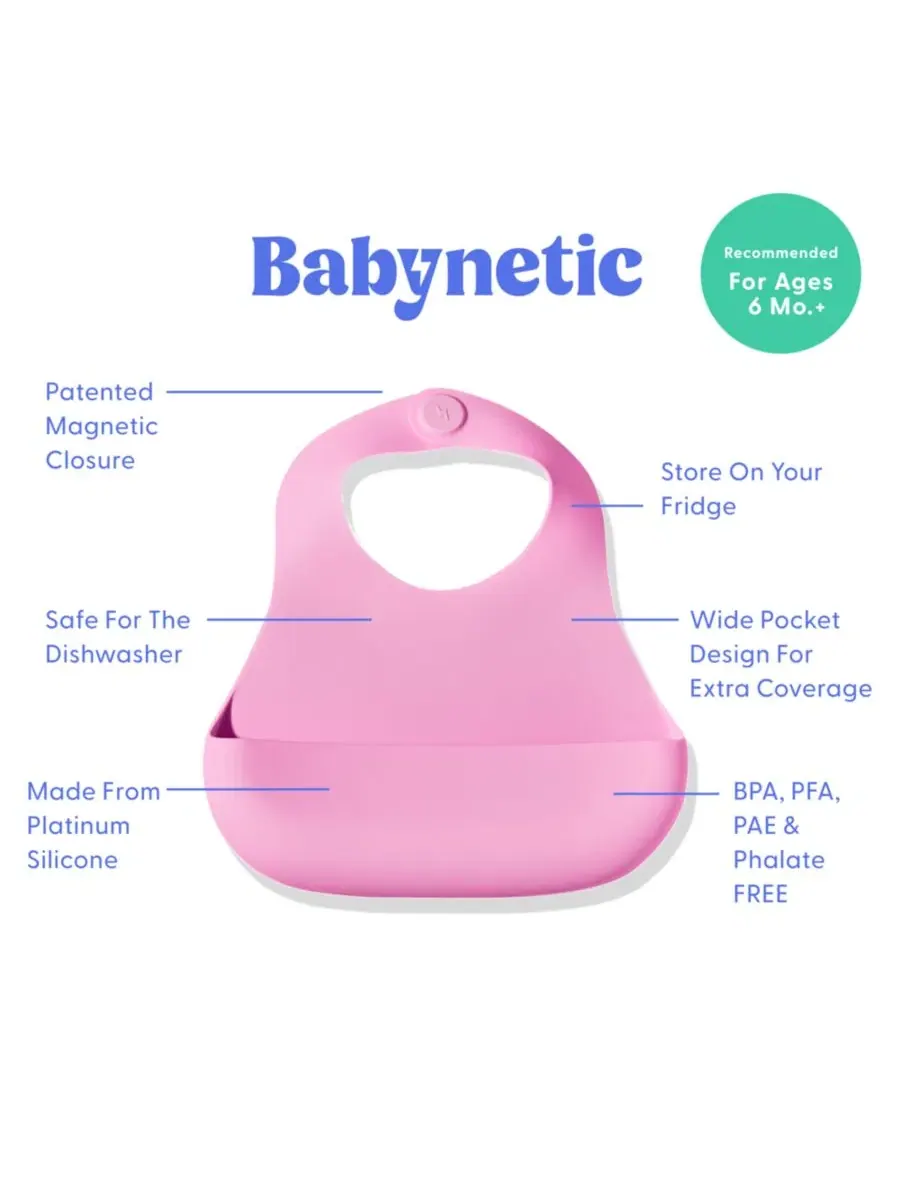Универсальный силиконовый нагрудник с магнитами Babynetic — изображение 3 из 6