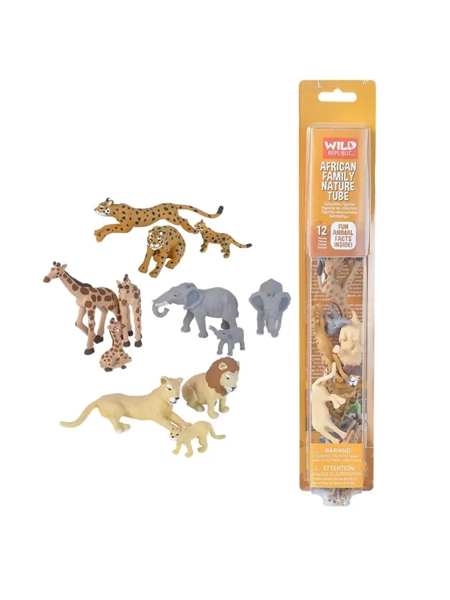 Набор фигурок диких животных African Family, 12 предметов Wild Republic
