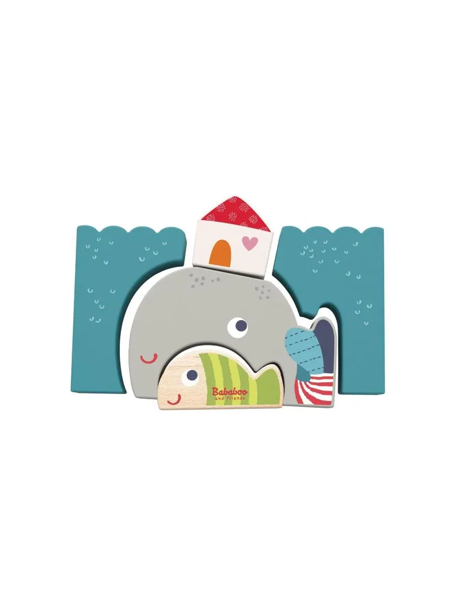 Деревянный пазл Happy Wilma Whale My First Puzzle Bababoo and friends, Open Miscellaneous