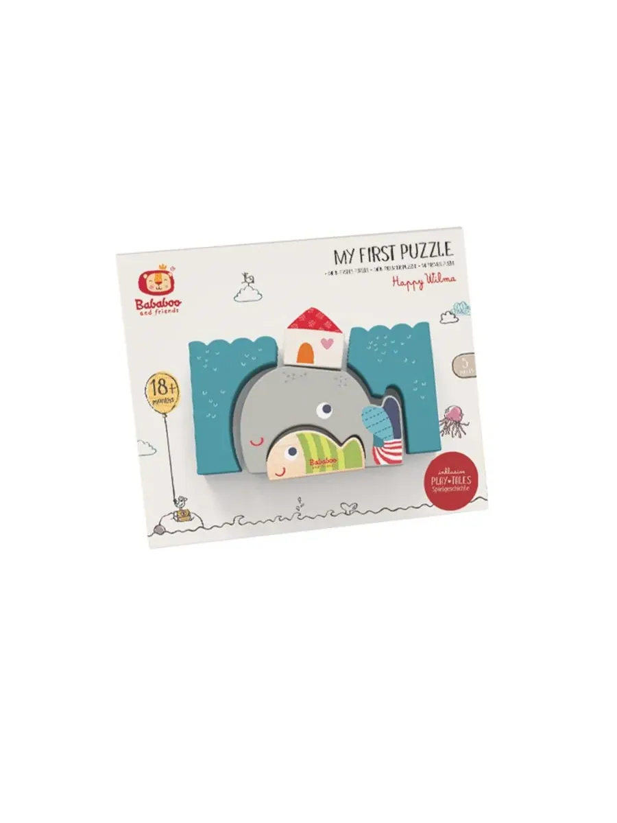 Деревянный пазл Happy Wilma Whale My First Puzzle Bababoo and friends, Open Miscellaneous — изображение 2 из 6