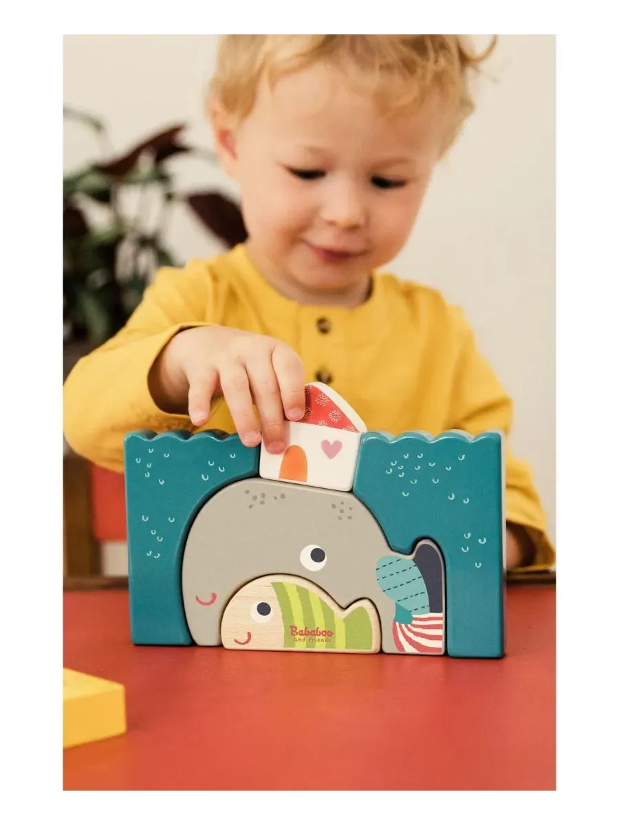 Деревянный пазл Happy Wilma Whale My First Puzzle Bababoo and friends, Open Miscellaneous — изображение 3 из 6
