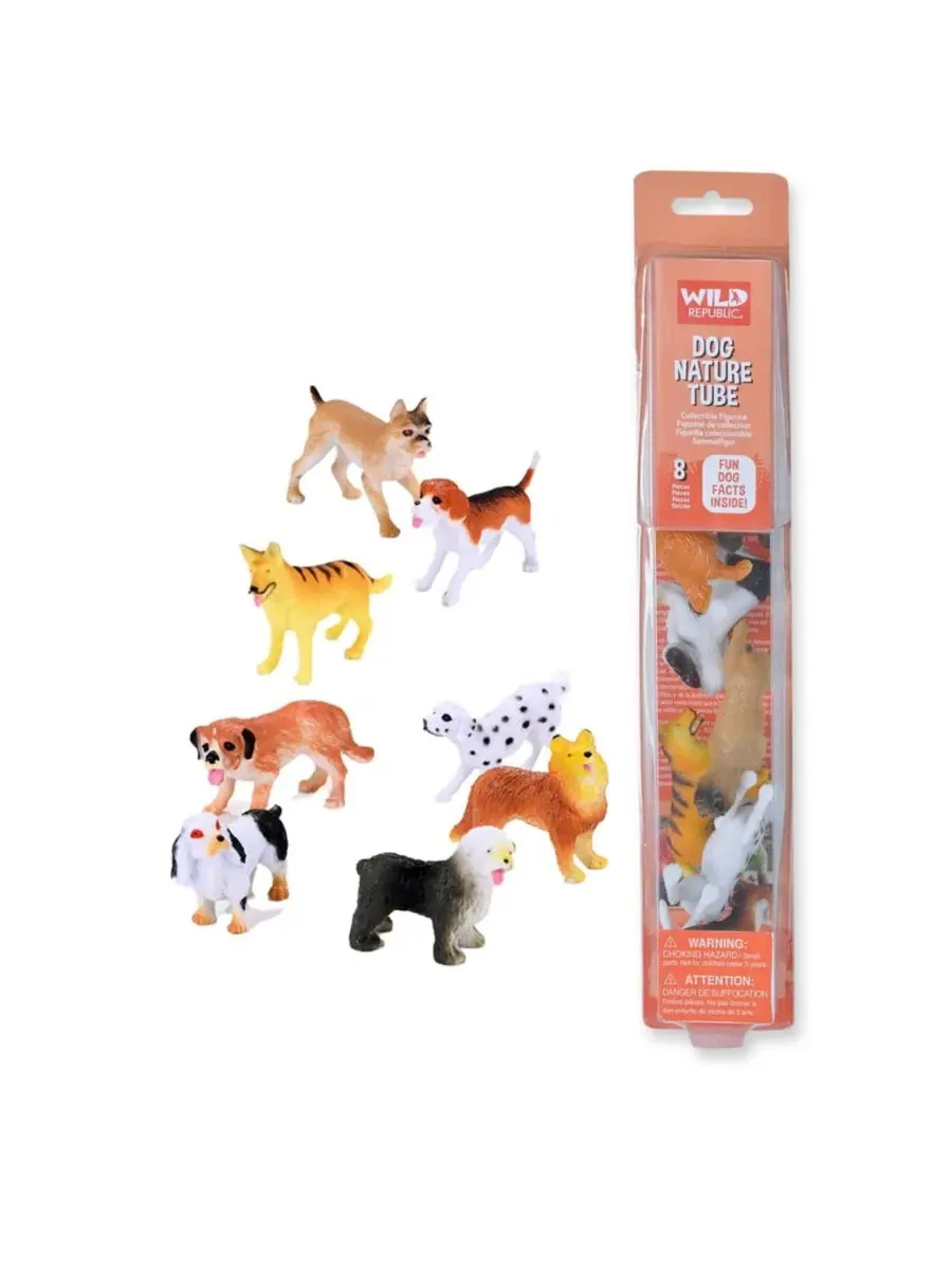 Набор фигурок собак, 8 предметов, Nature Tube Dog Wild Republic