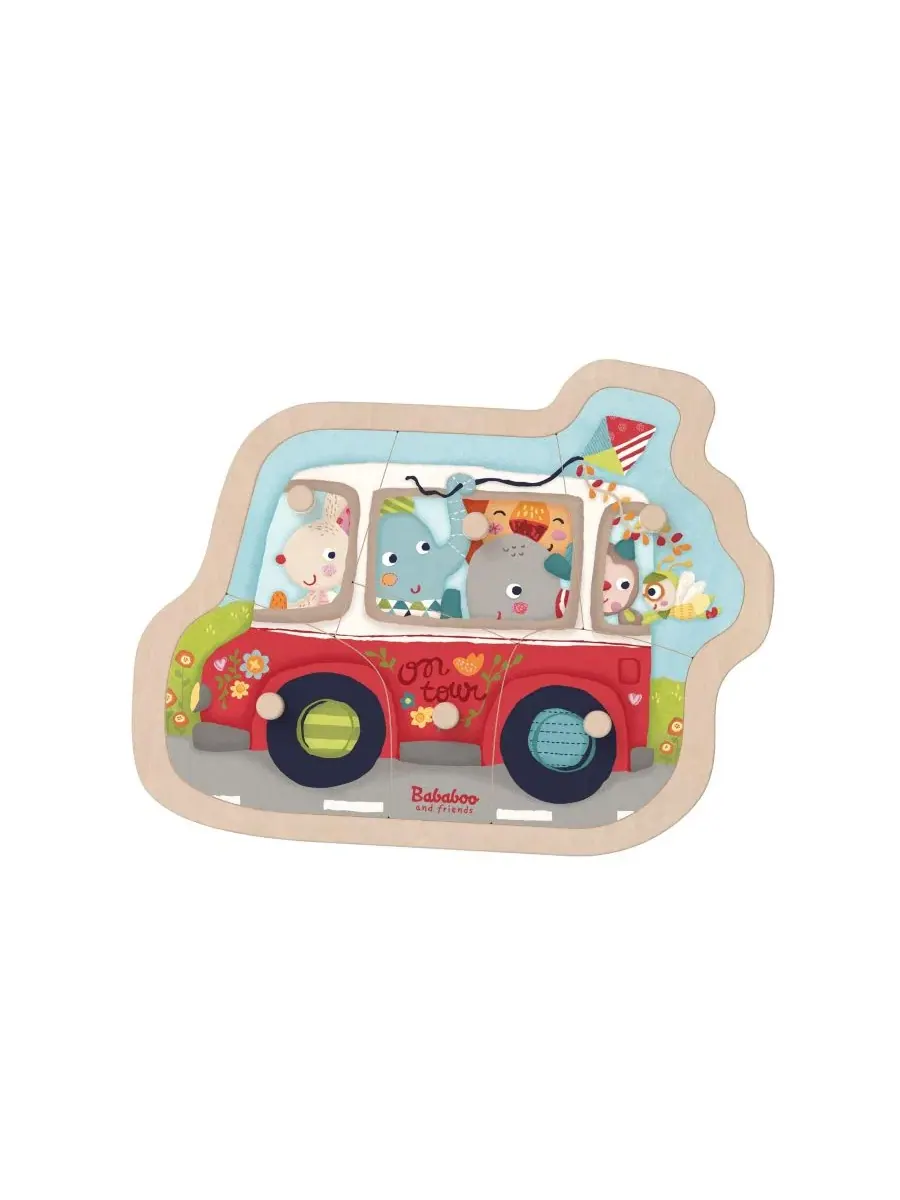 Деревянный пазл Friends on Tour Discovery Puzzle Bababoo and friends