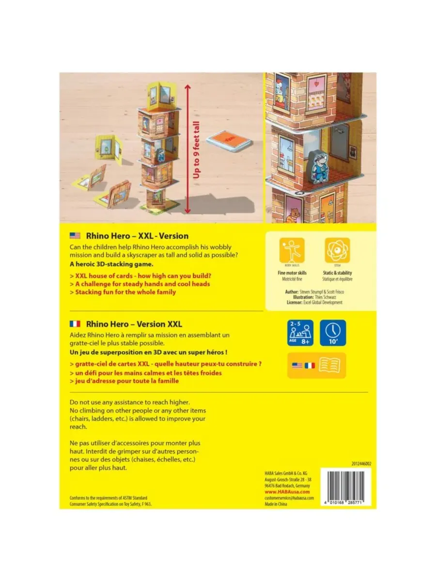 Настольная игра с гигантскими картами «Гигантский носорог-герой XXL» Haba — изображение 7 из 7