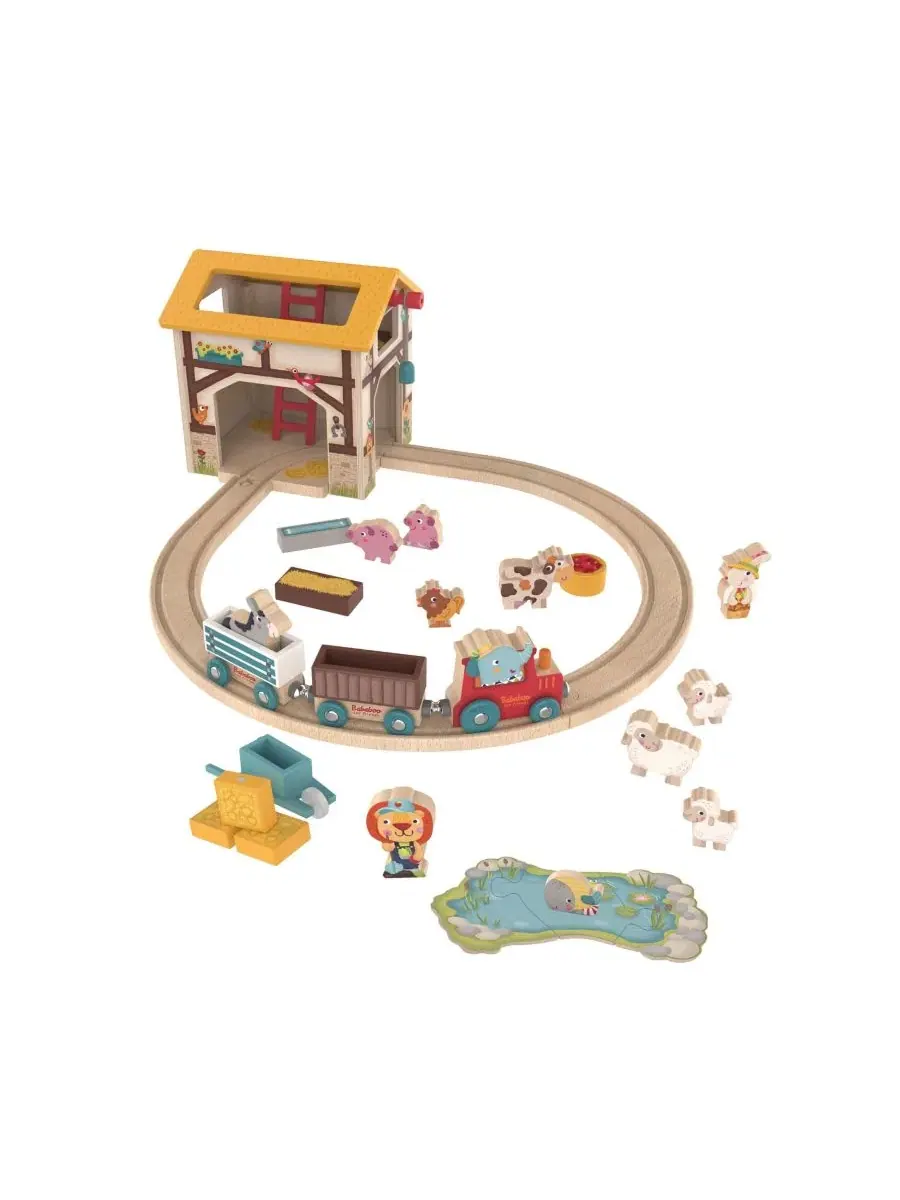 Деревянный игровой набор Farm Play World, 37 предметов Bababoo and friends, Open Miscellaneous
