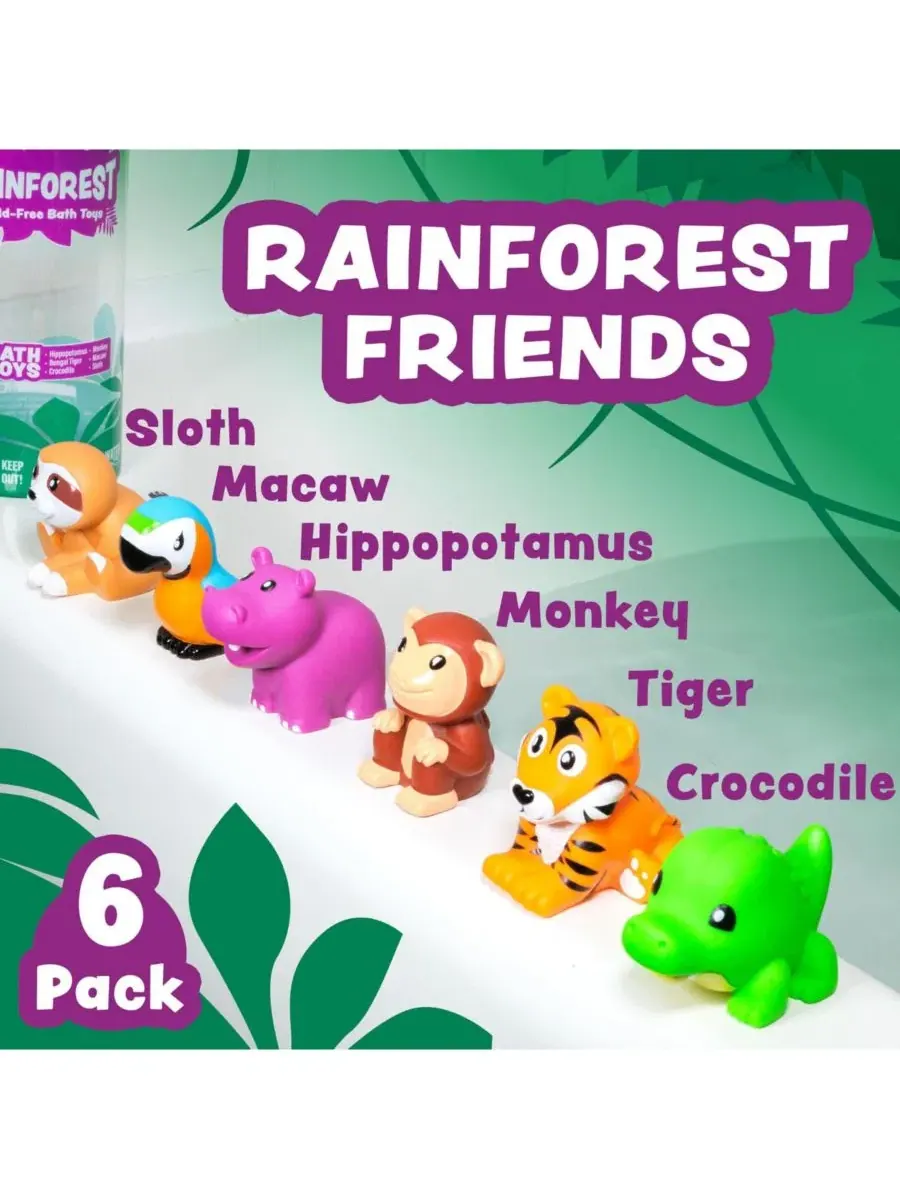 Набор игрушек для ванной Rainforest Mold Free GNUADZ, Rainforest — изображение 3 из 4
