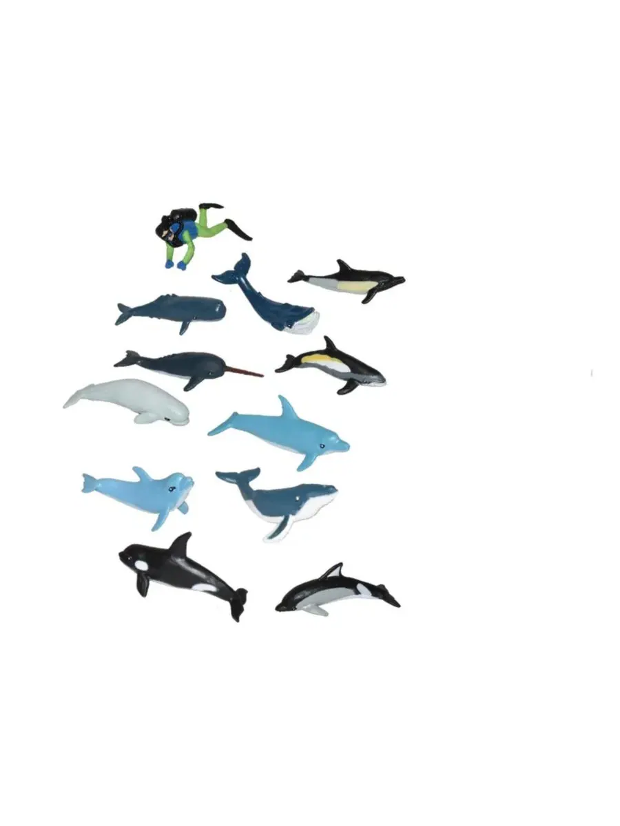 Набор фигурок китов и дельфинов, 12 предметов, модели Nature Tube Whale and Dolphin Wild Republic — изображение 2 из 2